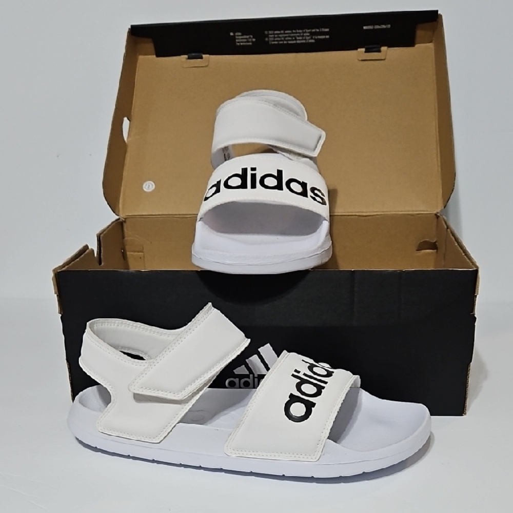 Adidas White Slide Comfort Sandals
